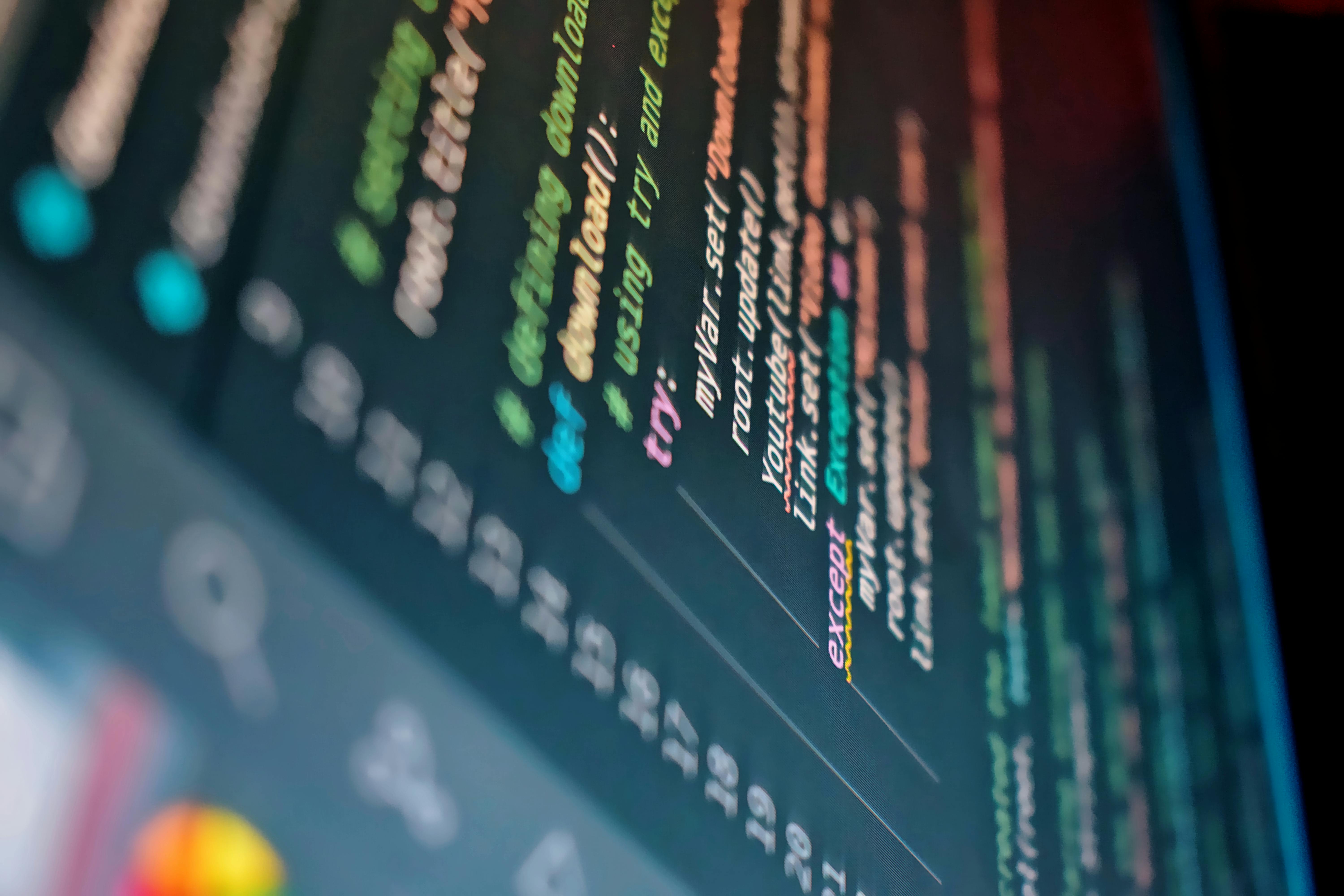 Modern software code on a screen representing platform upgrades